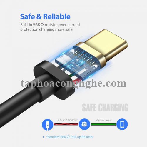 Ugreen 30532 0.5M màu Đen Cáp dữ liệu USB Type-C sang USB 3.0 truyền dữ liệu từ máy tính ra điện thoại US187 30030532